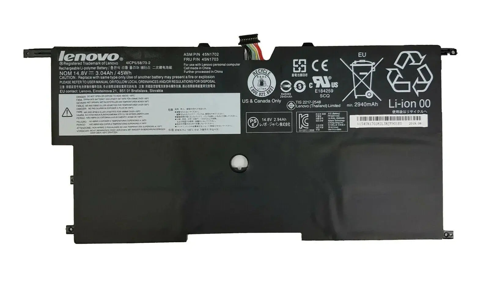 45Wh Original 45N1701 45N1702 45N1703 Lenovo ThinkPad New X1 X1C Carbon Gen 2 14 i7-4600 20A7 20A8 Laptop Battery - eBuy UAE